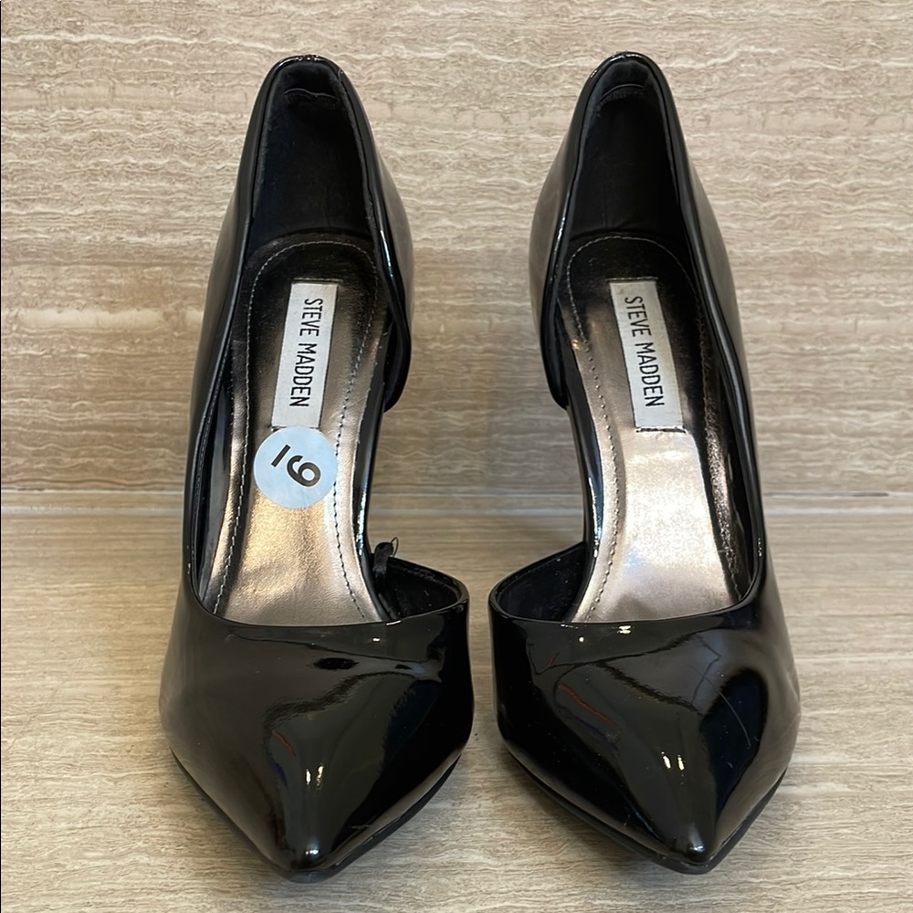 STEVE MADDEN UEC Women’s Size 9 Black Stiletto Heel Pointed Toe - Picture 2 of 14